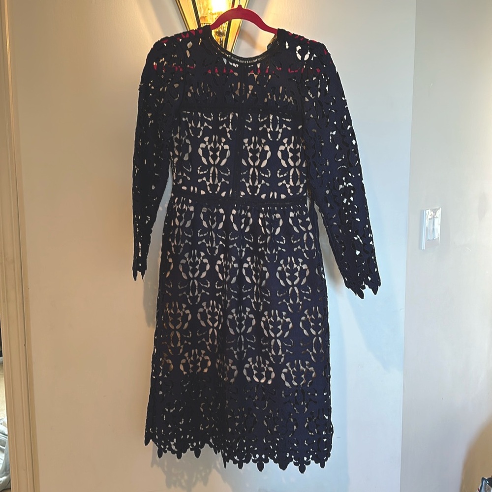 Zara Navy Midi Dress